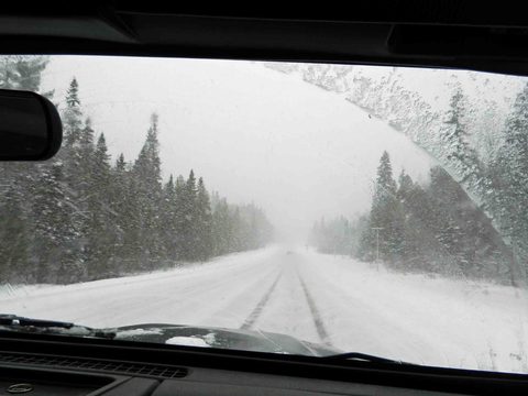 Driving conditions on the way back