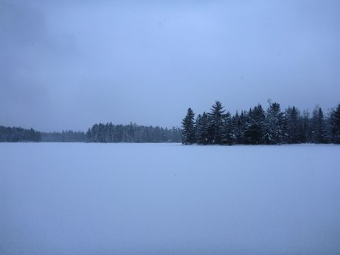 Looking across Maple Leaf Lake