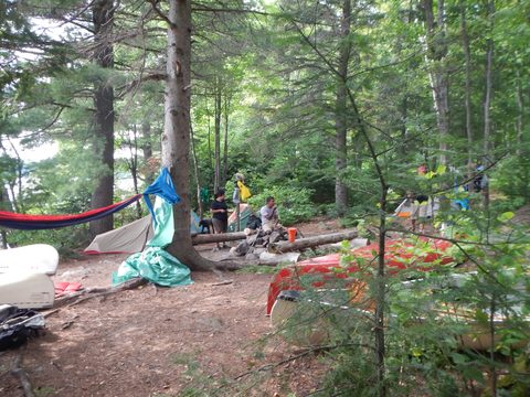 Poornima and Aswin at the first campsite