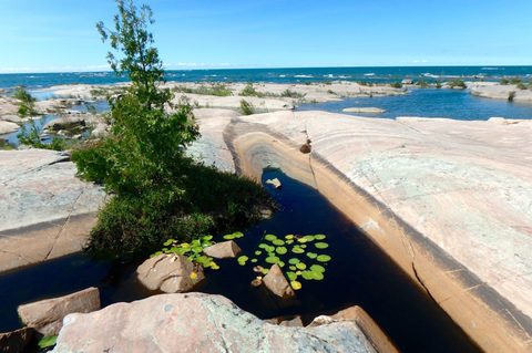 Photo from Paddling Painted - Kayaking out of Bayfield Inlet.