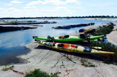 Photo from Paddling Painted - Kayaking out of Bayfield Inlet.