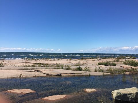 Photo from Paddling Painted - Kayaking out of Bayfield Inlet.