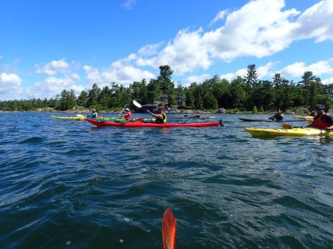 Photo from Paddling Painted - Kayaking out of Bayfield Inlet.