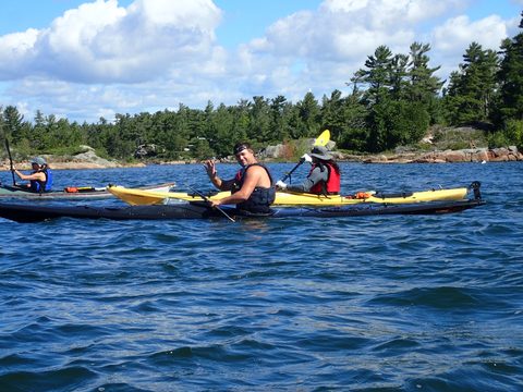 Photo from Paddling Painted - Kayaking out of Bayfield Inlet.
