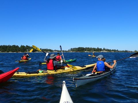 Photo from Paddling Painted - Kayaking out of Bayfield Inlet.