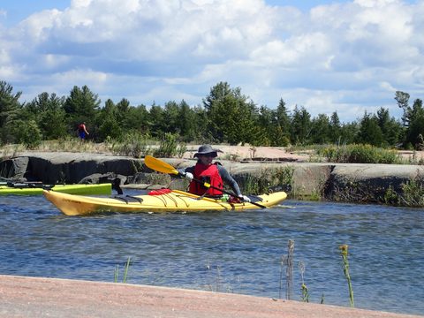 Photo from Paddling Painted - Kayaking out of Bayfield Inlet.