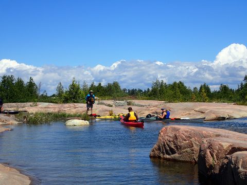 Photo from Paddling Painted - Kayaking out of Bayfield Inlet.