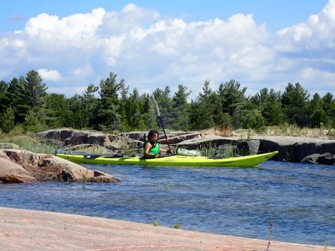 Photo from Paddling Painted - Kayaking out of Bayfield Inlet.