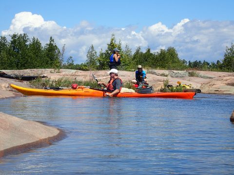 Photo from Paddling Painted - Kayaking out of Bayfield Inlet.