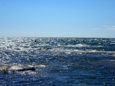 Photo from Paddling Painted - Kayaking out of Bayfield Inlet.