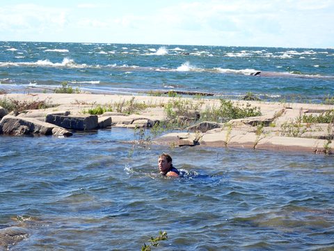 Photo from Paddling Painted - Kayaking out of Bayfield Inlet.