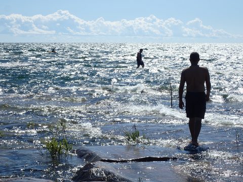 Photo from Paddling Painted - Kayaking out of Bayfield Inlet.