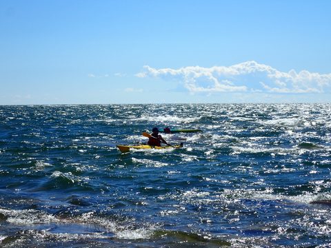 Photo from Paddling Painted - Kayaking out of Bayfield Inlet.