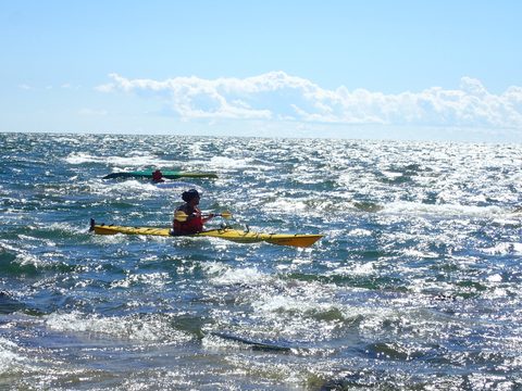 Photo from Paddling Painted - Kayaking out of Bayfield Inlet.