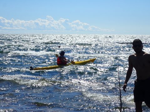 Photo from Paddling Painted - Kayaking out of Bayfield Inlet.