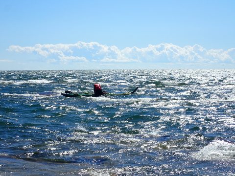 Photo from Paddling Painted - Kayaking out of Bayfield Inlet.