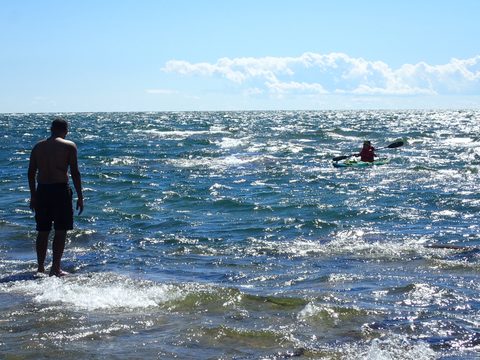 Photo from Paddling Painted - Kayaking out of Bayfield Inlet.