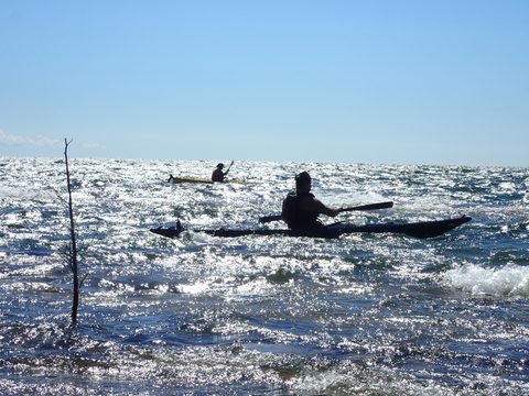 Photo from Paddling Painted - Kayaking out of Bayfield Inlet.
