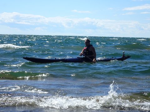 Photo from Paddling Painted - Kayaking out of Bayfield Inlet.
