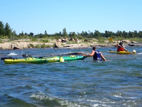 Photo from Paddling Painted - Kayaking out of Bayfield Inlet.