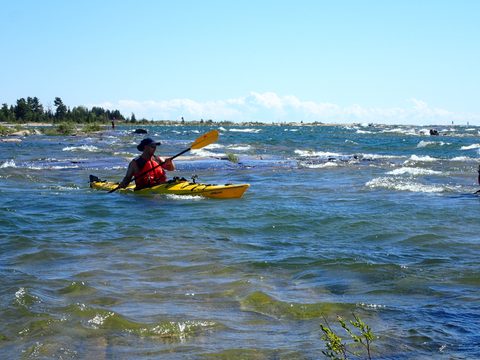 Photo from Paddling Painted - Kayaking out of Bayfield Inlet.