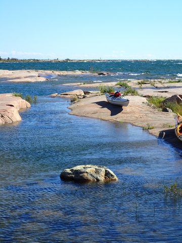 Photo from Paddling Painted - Kayaking out of Bayfield Inlet.