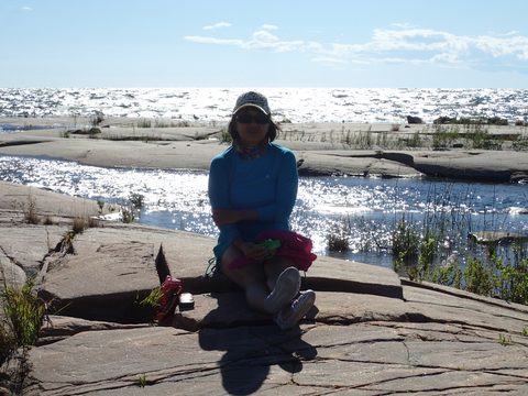 Photo from Paddling Painted - Kayaking out of Bayfield Inlet.