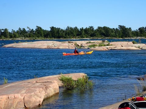 Photo from Paddling Painted - Kayaking out of Bayfield Inlet.