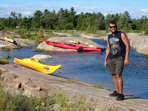 Photo from Paddling Painted - Kayaking out of Bayfield Inlet.