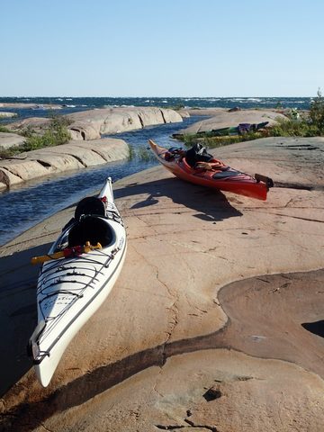 Photo from Paddling Painted - Kayaking out of Bayfield Inlet.