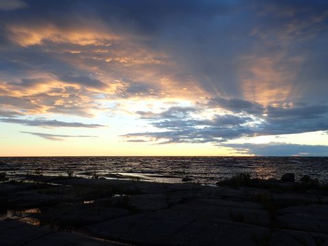 Photo from Paddling Painted - Kayaking out of Bayfield Inlet.