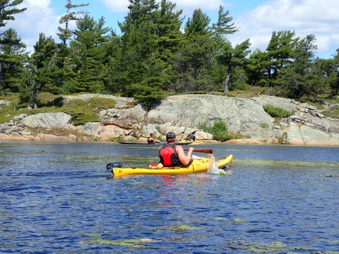 Photo from Paddling Painted - Kayaking out of Bayfield Inlet.