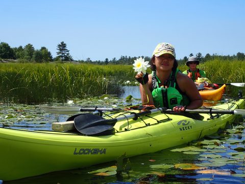 Photo from Paddling Painted - Kayaking out of Bayfield Inlet.