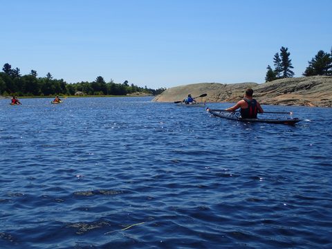 Photo from Paddling Painted - Kayaking out of Bayfield Inlet.