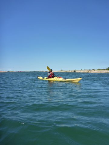 Photo from Paddling Painted - Kayaking out of Bayfield Inlet.