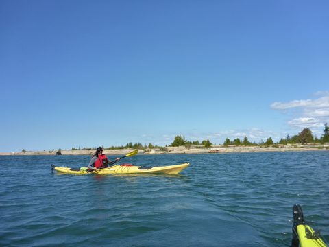 Photo from Paddling Painted - Kayaking out of Bayfield Inlet.