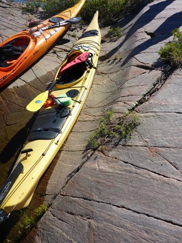 Photo from Paddling Painted - Kayaking out of Bayfield Inlet.