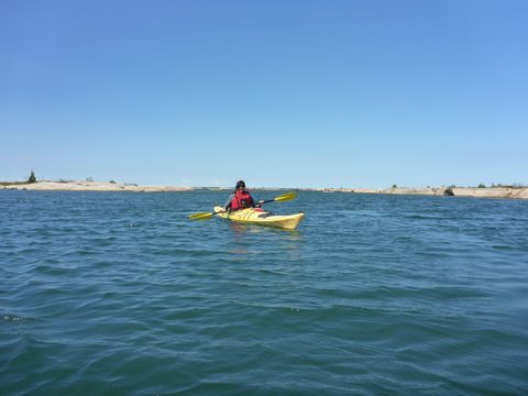 Photo from Paddling Painted - Kayaking out of Bayfield Inlet.