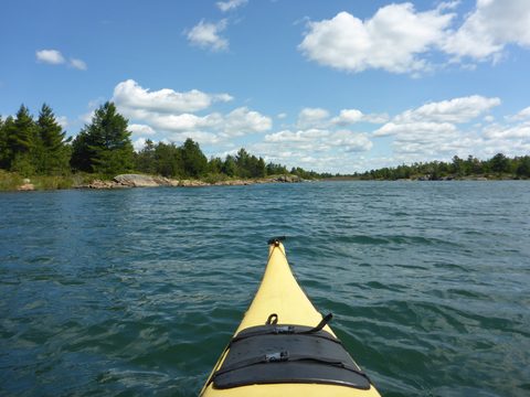 Photo from Paddling Painted - Kayaking out of Bayfield Inlet.