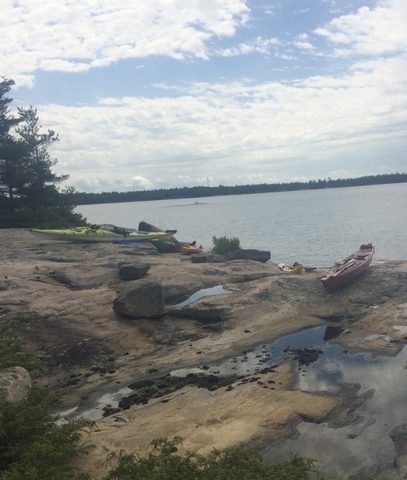 kayaks in nature