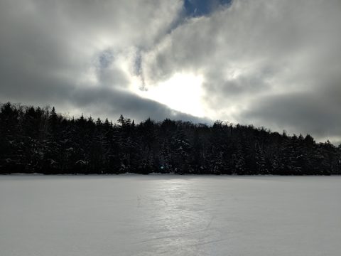 Photo from New Moon Snowshoeing, Guskewau Lake, Algonquin