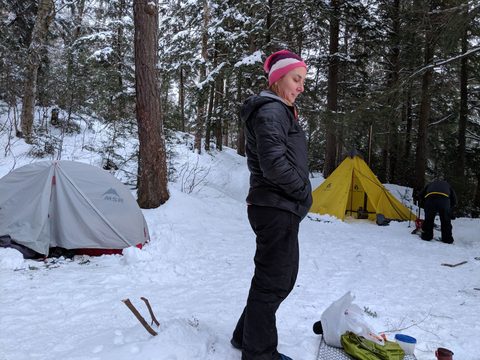 Photo from New Moon Snowshoeing, Guskewau Lake, Algonquin