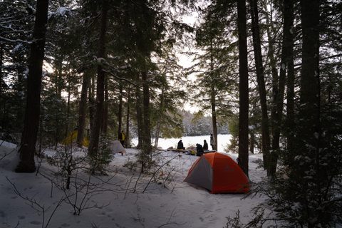 Photo from New Moon Snowshoeing, Guskewau Lake, Algonquin