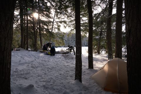 Photo from New Moon Snowshoeing, Guskewau Lake, Algonquin