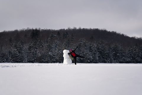 Photo from New Moon Snowshoeing, Guskewau Lake, Algonquin