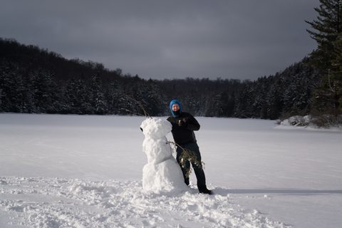 Photo from New Moon Snowshoeing, Guskewau Lake, Algonquin