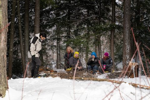 Photo from New Moon Snowshoeing, Guskewau Lake, Algonquin