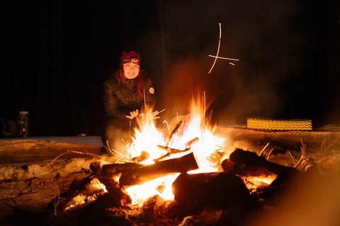 Photo from New Moon Snowshoeing, Guskewau Lake, Algonquin