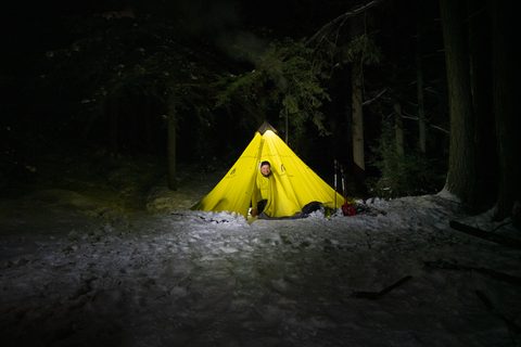 Photo from New Moon Snowshoeing, Guskewau Lake, Algonquin