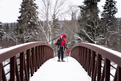 Photo from New Moon Snowshoeing, Guskewau Lake, Algonquin